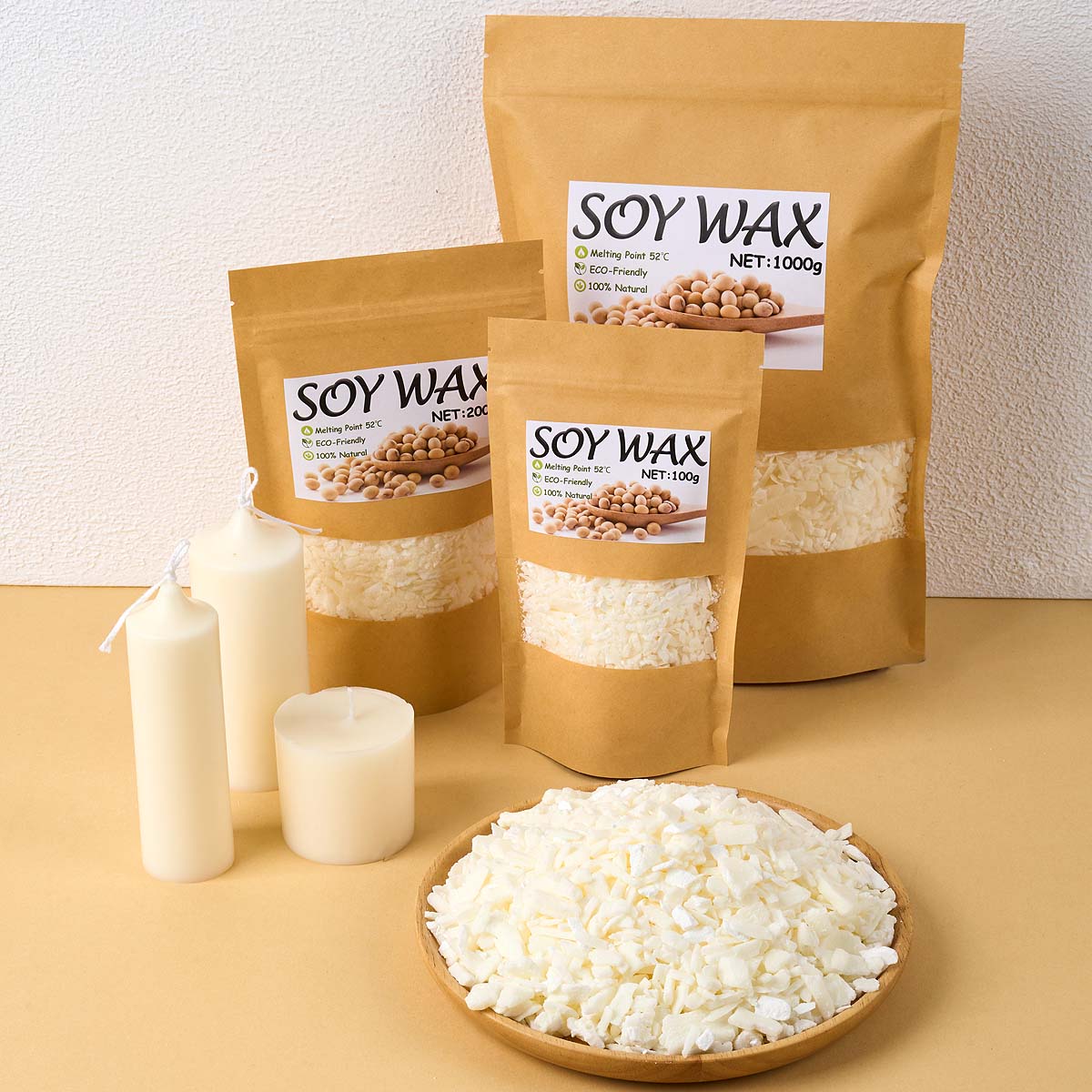 Candle Supplies Bulk - 1 Pounds Pure White Soy Wax