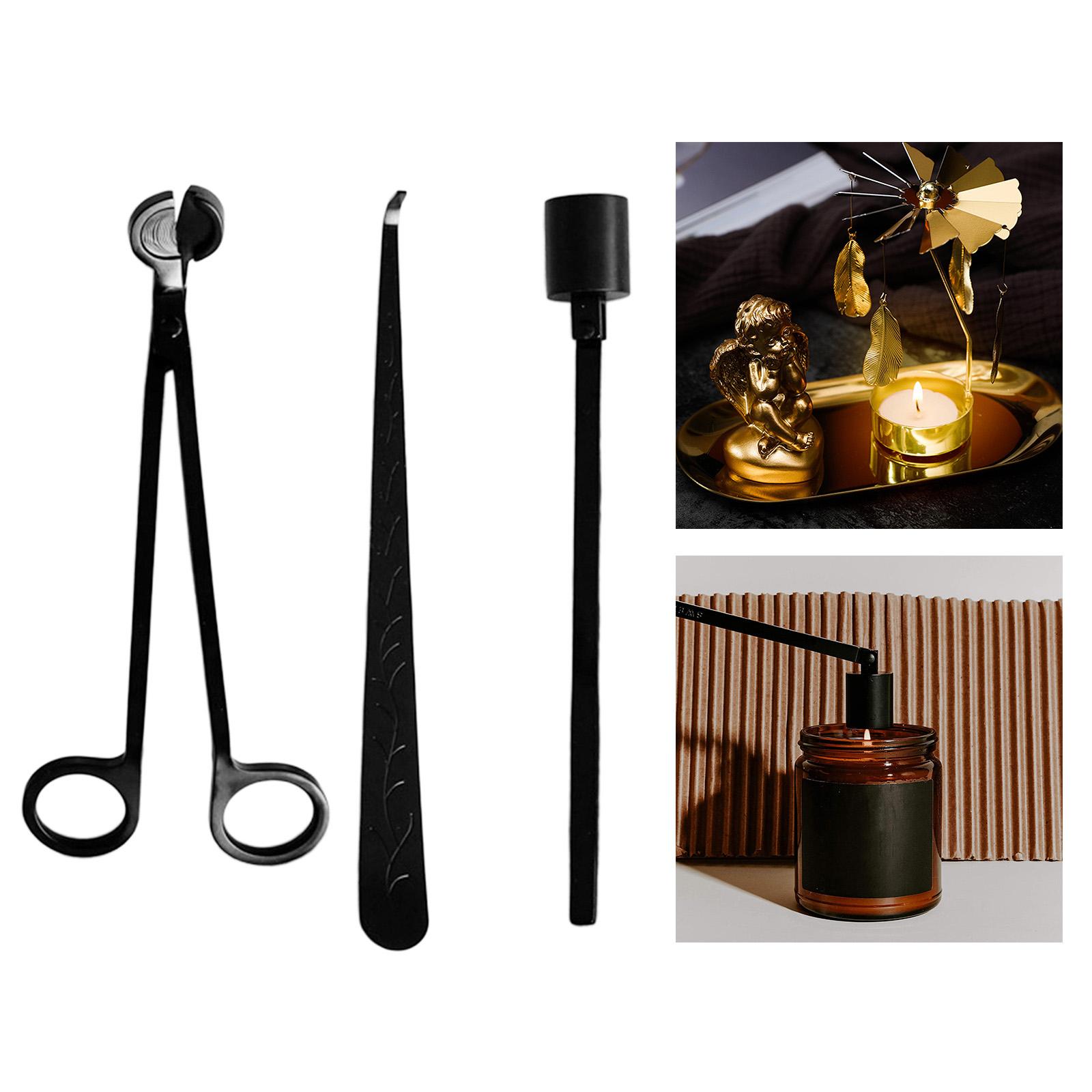 Wick Dipper Tool - 3Pcs/Set Black Candle Wick Snuffer Dipper