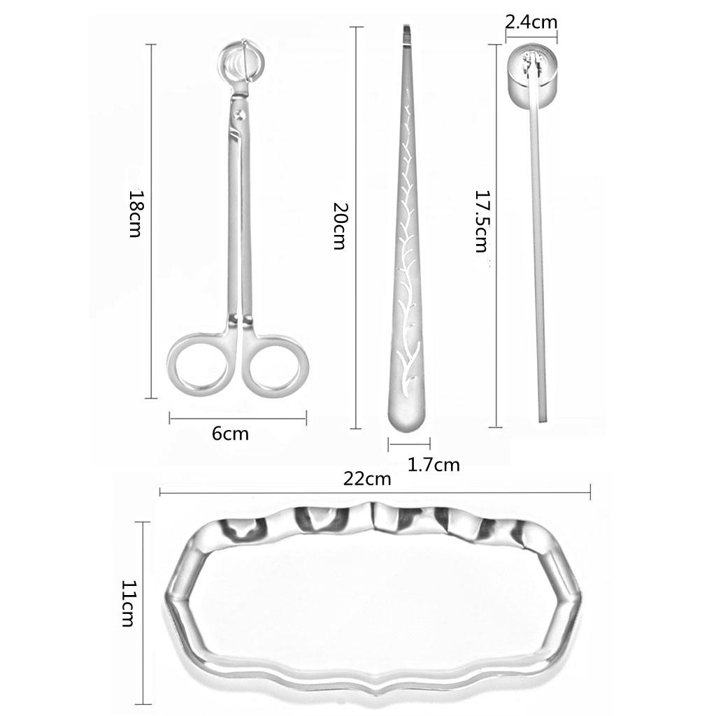 4pcs Stainless Steel Candle Wi - Wick Dipper Tool 评论和价格