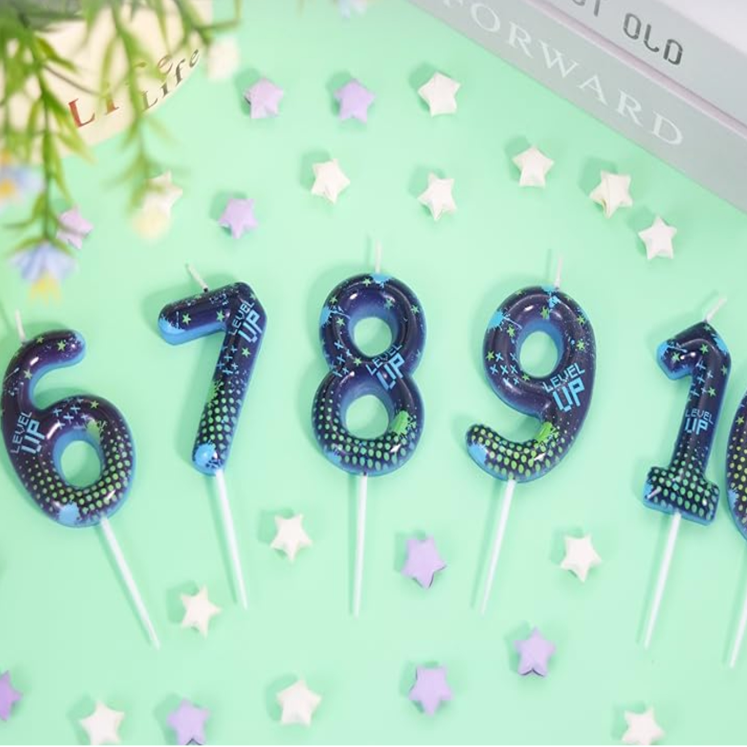 Blue Game Boy 0-9 Birthday Can - Supplies Of Candle 评论和价格