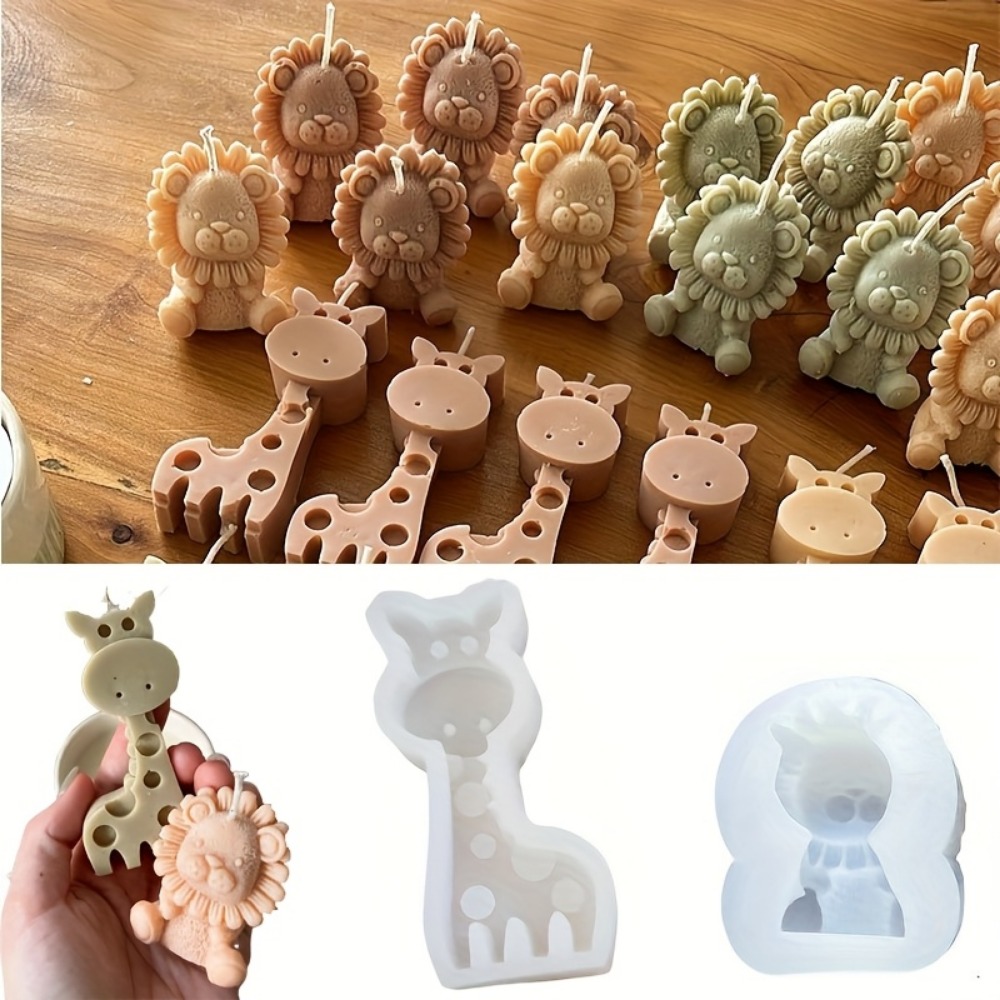 Lion and Giraffe Silicone Mold - Candle Fragrance Supplies 评论和价格