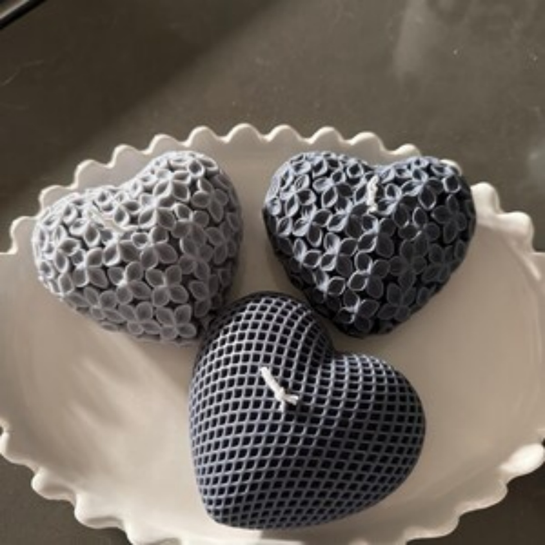 2PCS Love Candle Mold 3D Flowe - Candle Fragrance Supplies 评论和价格