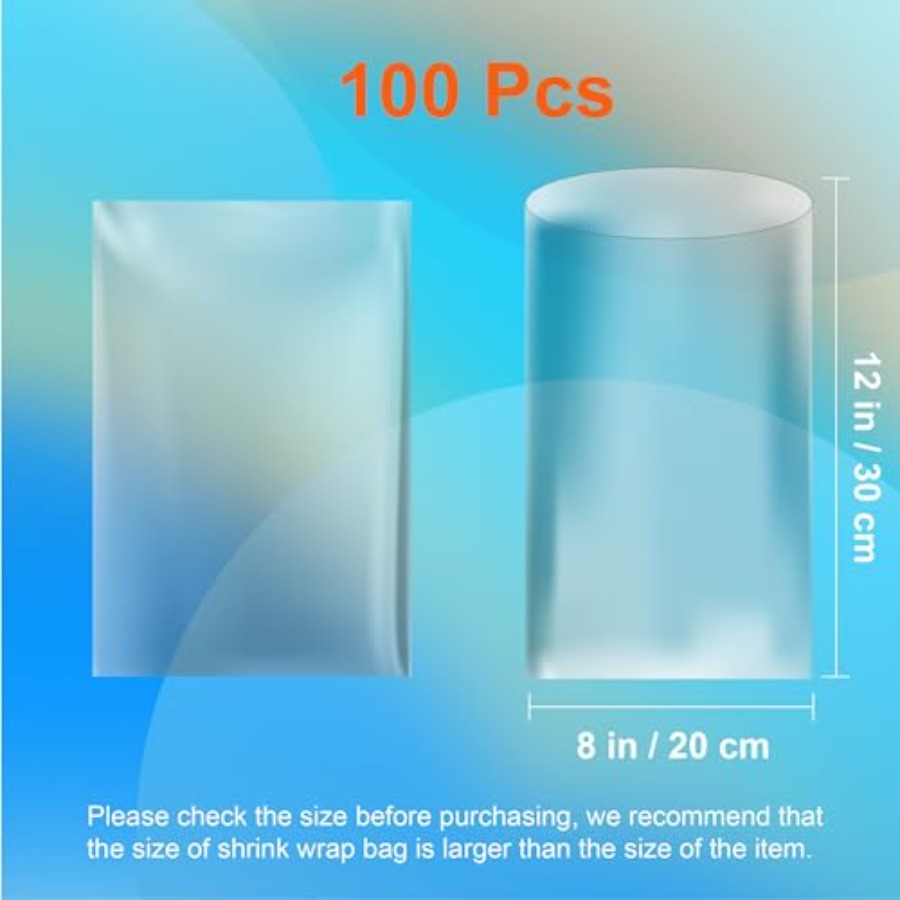Shrink Wrap Bags - 100Pcs 12 x - Shrink Sleeve Pvc 评论和价格