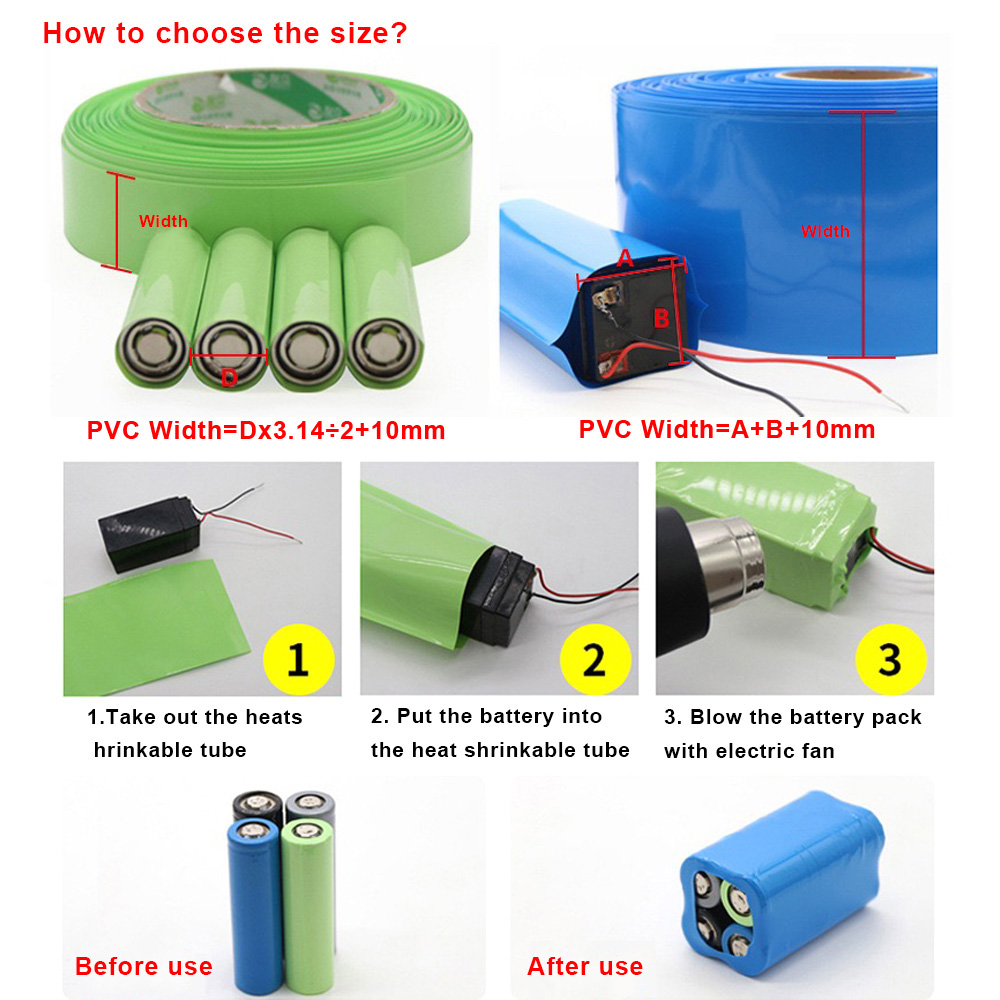 1meter 18650 Lipo Battery PVC  - Shrink Sleeve Pvc 评论和价格
