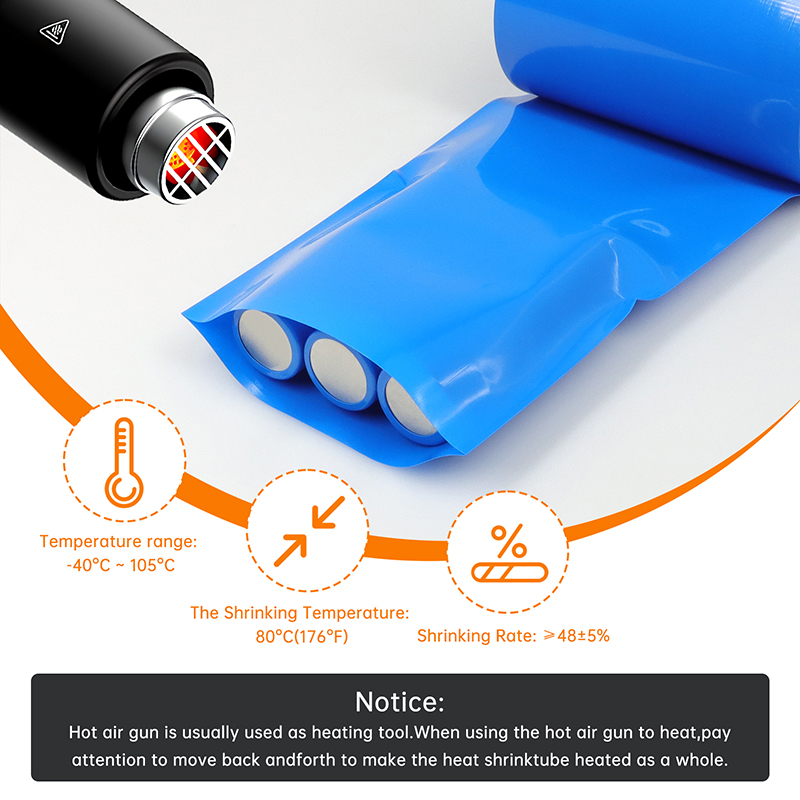 1/5m PVC Heat Shrink Tube Blue - Shrink Sleeve Pvc 评论和价格
